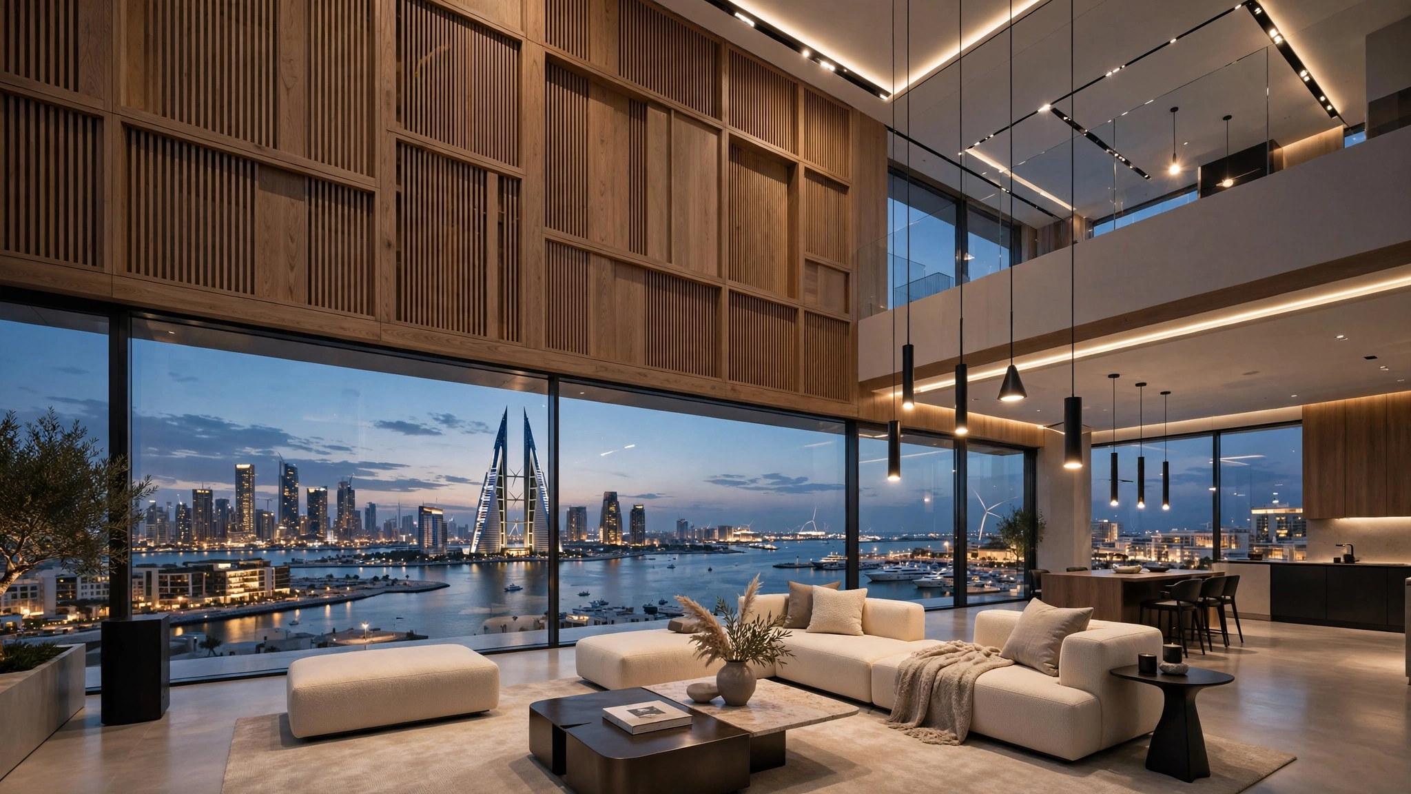 bahrain penthouse dusk