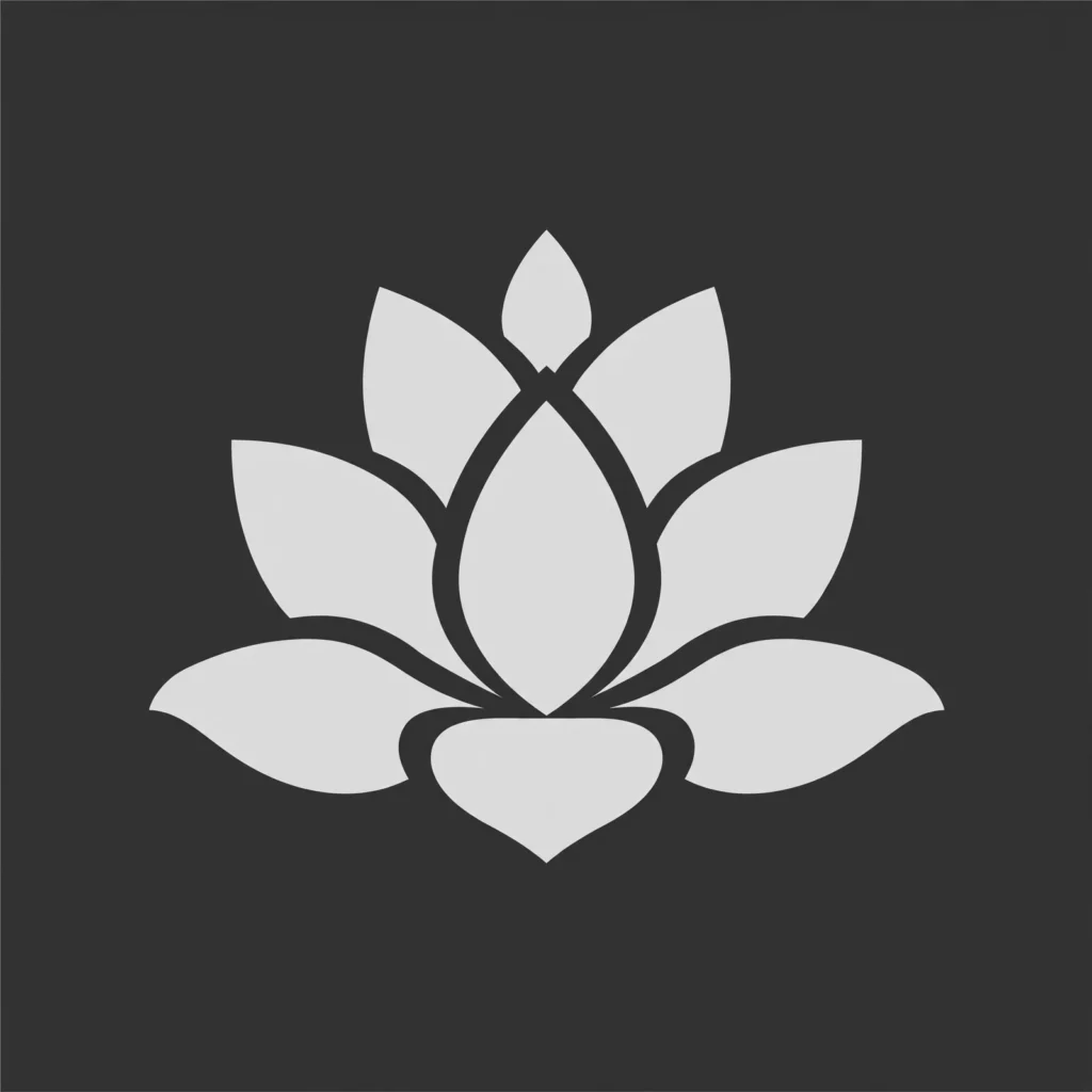 minimalist lotus icon